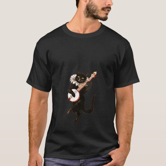 Womens Renaissance Middle Ages Gekke Weird Cat Pla T-shirt (Voorkant)