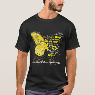 Womens Retinoblastoma Awareness Yellow Ribbon Butt T-shirt