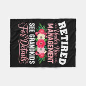 Womens Retired Under New Management See Grandkids  Fleece Deken (Voorkant (Horizontaal))