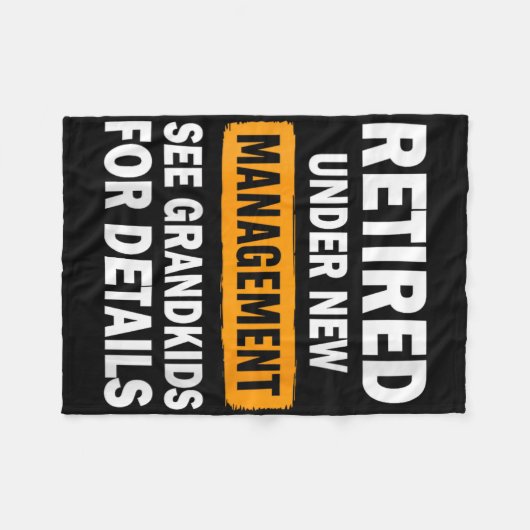 Womens Retired Under New Management See Grandkids  Fleece Deken (Voorkant (Horizontaal))