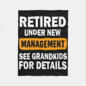 Womens Retired Under New Management See Grandkids  Fleece Deken (Voorkant)