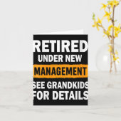 Womens Retired Under New Management See Grandkids  Kaart (Gele Bloem)