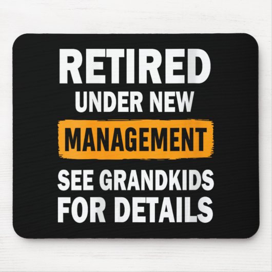 Womens Retired Under New Management See Grandkids  Muismat (Voorkant)