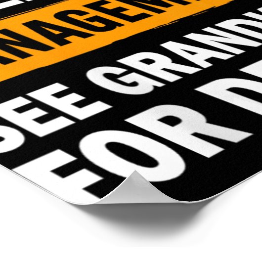 Womens Retired Under New Management See Grandkids  Poster (Hoek)