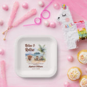 Women's Retirement Beach Stoel Themafeest Papieren Bordje (Feest)