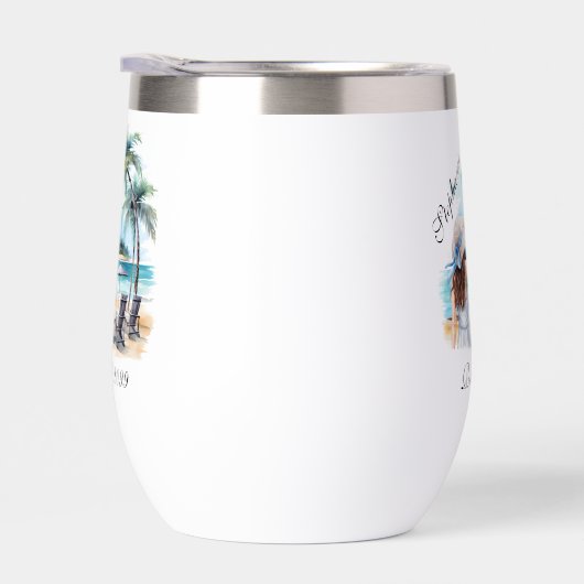 Women's Retirement Beach Thema Waterverf (Rechts)