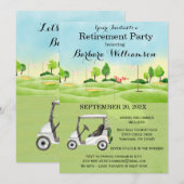 Women's Retirement Party Golf Thema Uitnodiging (Voorkant / Achterkant)