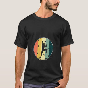 Womens Retro Boulderer Wall Kliksteen T-shirt