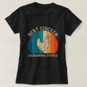 Womens retro Chicken Design for Grandma Funny Moth T-shirt (Design voorkant)