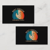 Womens retro Chicken Design for Grandma Funny Moth Visitekaartje (Voorkant / Achterkant)