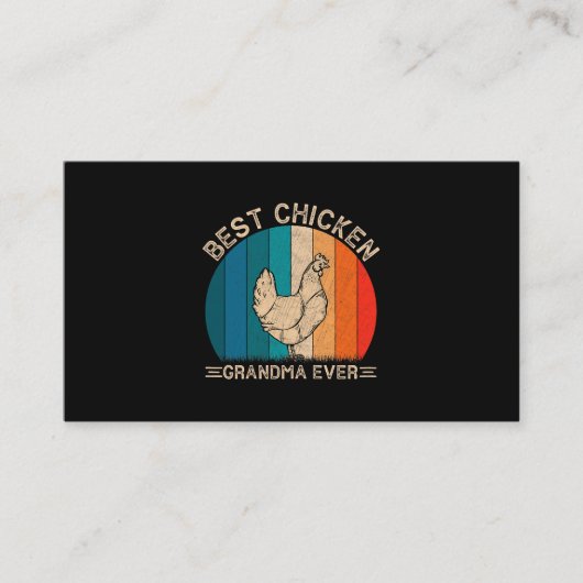 Womens retro Chicken Design for Grandma Funny Moth Visitekaartje (Voorkant)