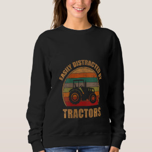 Womens Retro Farmer Funny Tractor is gemakkelijk t Trui