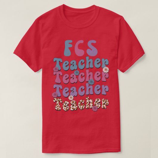 Womens Retro FCS Family & Consumer Sciences leer T-shirt (Design voorkant)