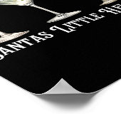 Womens Retro Funny Santa's Little Helper Martini M Poster (Hoek)