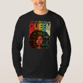 Womens Retro Geweldige Juneteenth I'm A March Quee T-shirt (Voorkant)