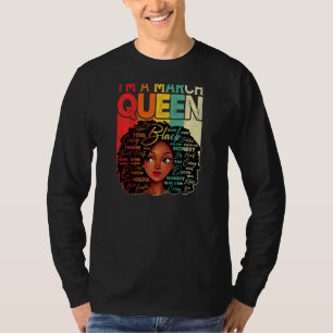 Womens Retro Geweldige Juneteenth I'm A March Quee T-shirt