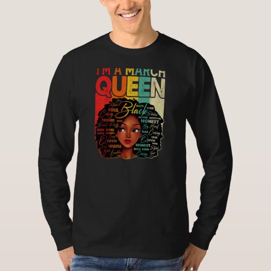 Womens Retro Geweldige Juneteenth I'm A March Quee T-shirt (Voorkant)