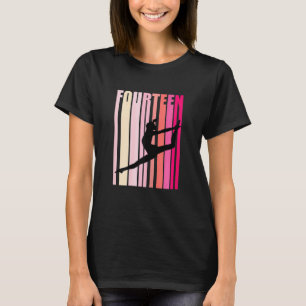 Womens Retro Gymnastics 14th 14th Veertiende Birth T-shirt