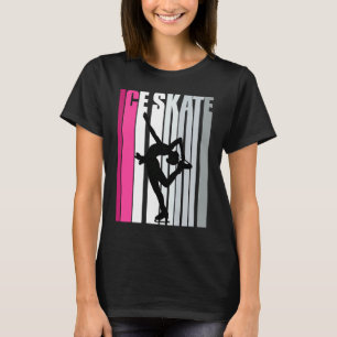 Womens retro ijsschaatscretro ijskatergrootmacht t-shirt