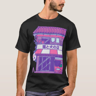 Womens Retro Japan Japanse Kawaii Soft Anime Aes T-shirt