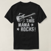 Womens Retro Rock en Roll Guitar, deze mamma Rocks T-shirt (Design voorkant)