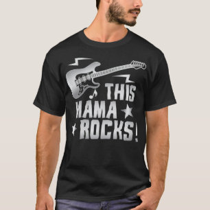Womens Retro Rock en Roll Guitar, deze mamma Rocks T-shirt