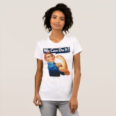 Womens Retro Rosie de Riveter T Shirt (Voorkant volledig)