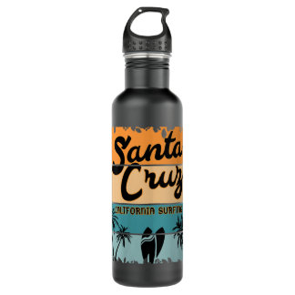 Womens Retro Santa Cruz California Surfing Waterfles