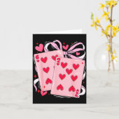 Womens Retro Six Seven 67 Meme Valentines Day Play Kaart (Gele Bloem)