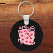 Womens Retro Six Seven 67 Meme Valentines Day Play Sleutelhanger (Voorkant)