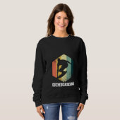 Womens Retro Skimboarder Waveskim Ski Trui (Voorkant volledig)