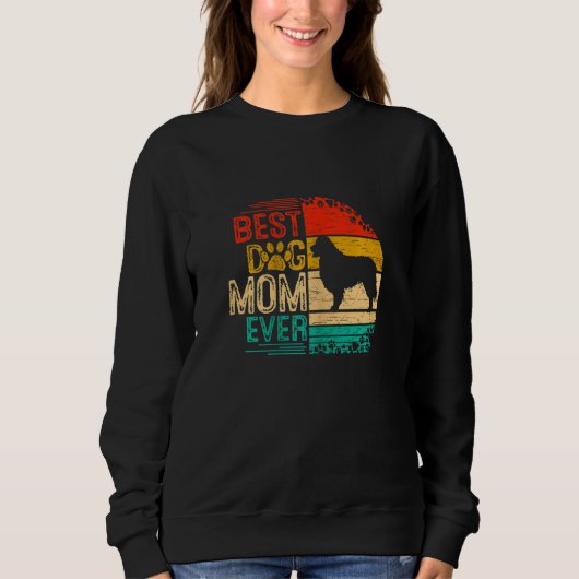 Womens Retro Sunset Best Bernese Mountain Trui (Voorkant)