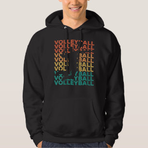 Womens Retro  Volleyball Gift for Volleybal Hoodie