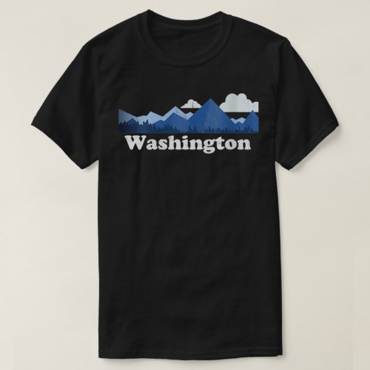 Womens Retro Washington Cascade Range Mount Rainie T-shirt (Design voorkant)