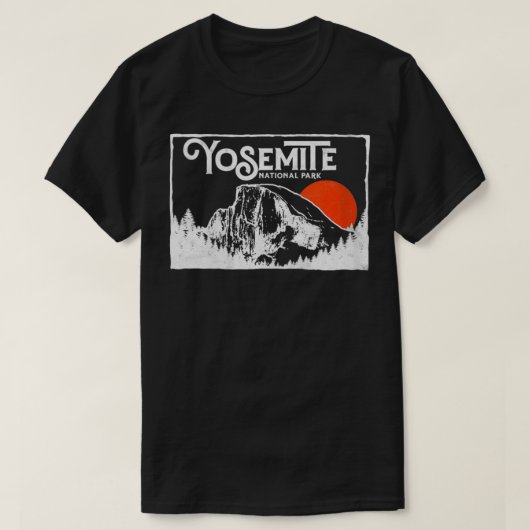 Womens Retro Yosemite National Park Half Dome Vint T-shirt (Design voorkant)