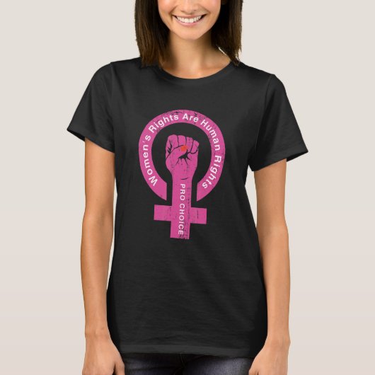Women's Rights are Human Rights Feminist and Women T-shirt (Voorkant)