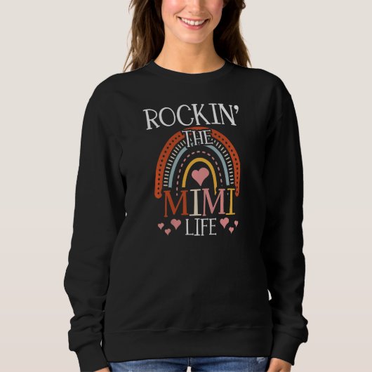 Womens Rockin' The Mimi Life New Grandma First 1st Trui (Voorkant)