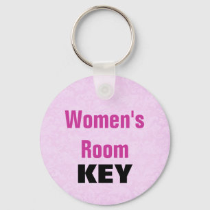 Womens Room Sleutelhanger - Roze en zwart