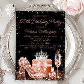 Womens Roos Gold Elk nummer geboorte Partij Kaart