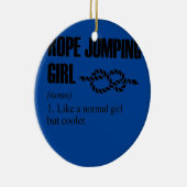 Womens Rope Jumping Girl Definition Rope Jumping Keramisch Ornament (Rechts)