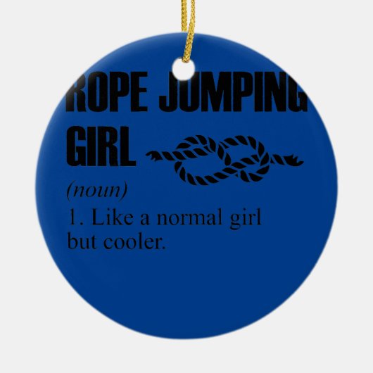 Womens Rope Jumping Girl Definition Rope Jumping Keramisch Ornament (Voorkant)