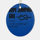 Womens Rope Jumping Girl Definition Rope Jumping Keramisch Ornament (Links)