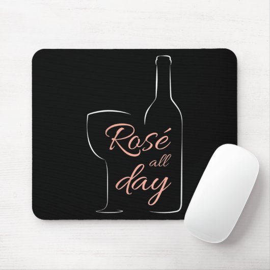 Womens Rose All Day Elegant Connoisseur Wine Lover Muismat (Met muis)
