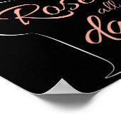 Womens Rose All Day Elegant Connoisseur Wine Lover Poster (Hoek)