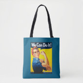 Women's Rosy the Riveter T Shirt - We Can Do It Tote Bag (Voorkant)