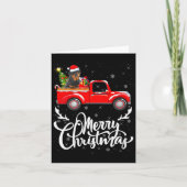 Womens Rottweiler Dog On Christmas Tree Red Truck  Kaart (Voorkant)