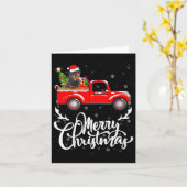 Womens Rottweiler Dog On Christmas Tree Red Truck  Kaart (Gele Bloem)