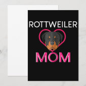 Womens Rottweiler Mam Aankondiging (Voorkant / Achterkant)
