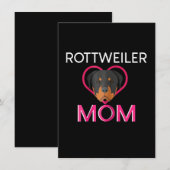 Womens Rottweiler Mam Bedankkaart (Voorkant / Achterkant)