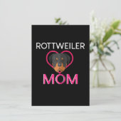 Womens Rottweiler Mam Bedankkaart (Staand voorkant)